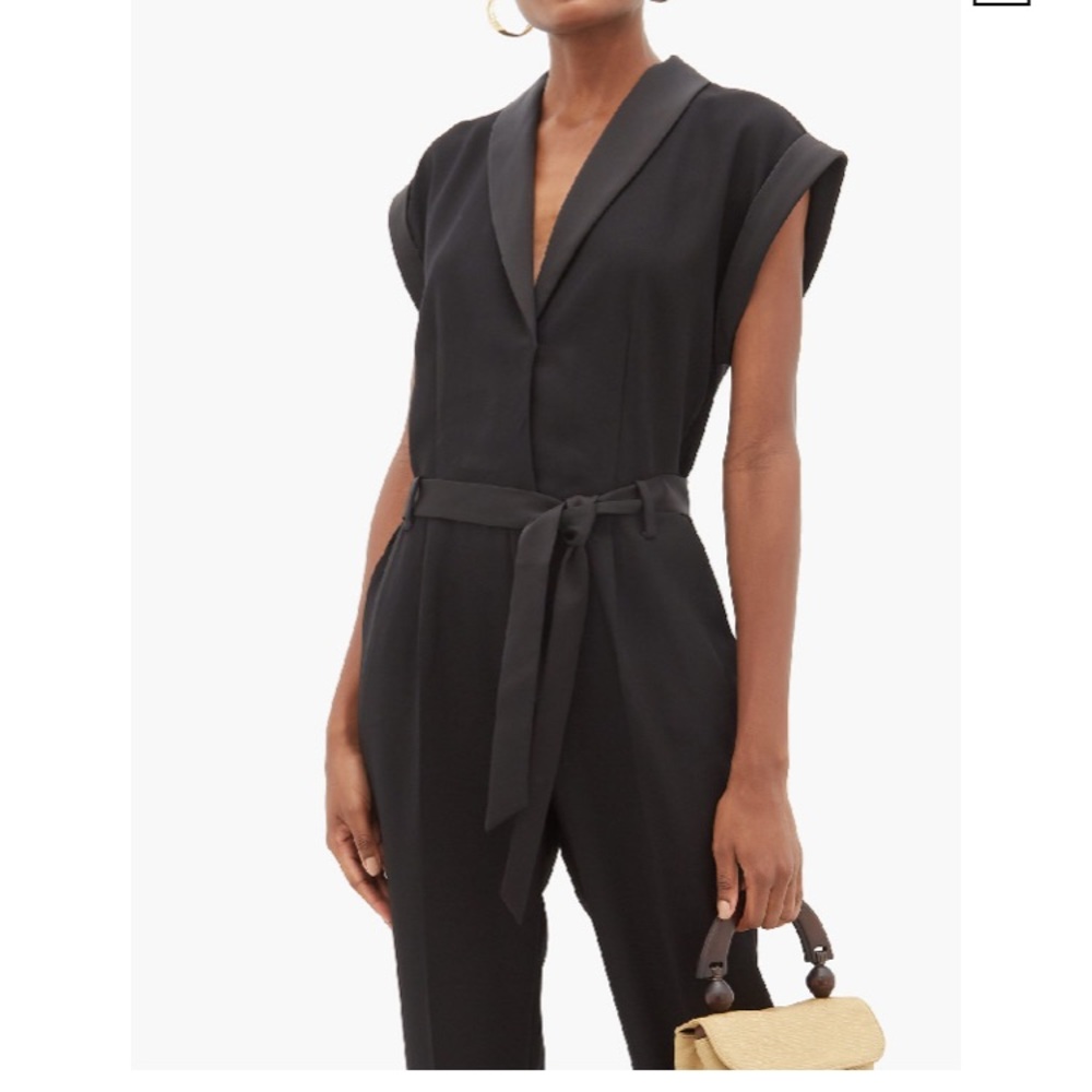 Frame Tux Black Jumpsuit With A Belt Size L - image 2